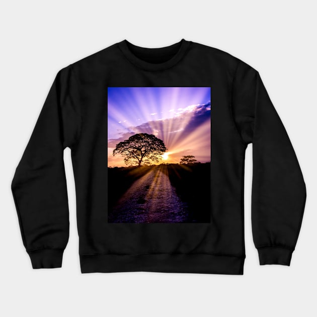 beautiful sunset in Venezuela Crewneck Sweatshirt by rickylabellevie